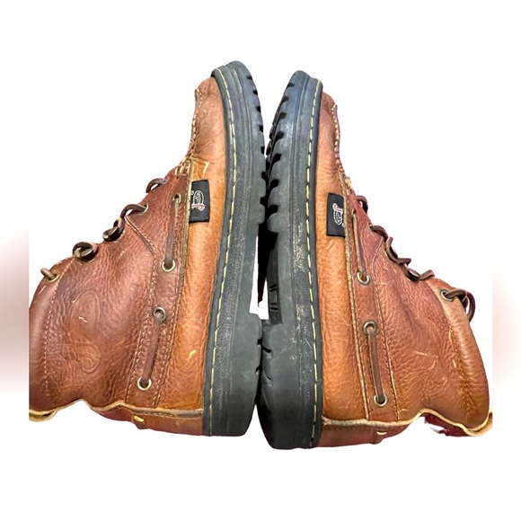 Justin LO991 Chip Brown Leather Lace-Up Moc Toe Chukka Boots Women US 8 medium - Picture 9 of 15